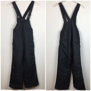 VINTAGE Ski Gear Black Ski Overalls with Pockets